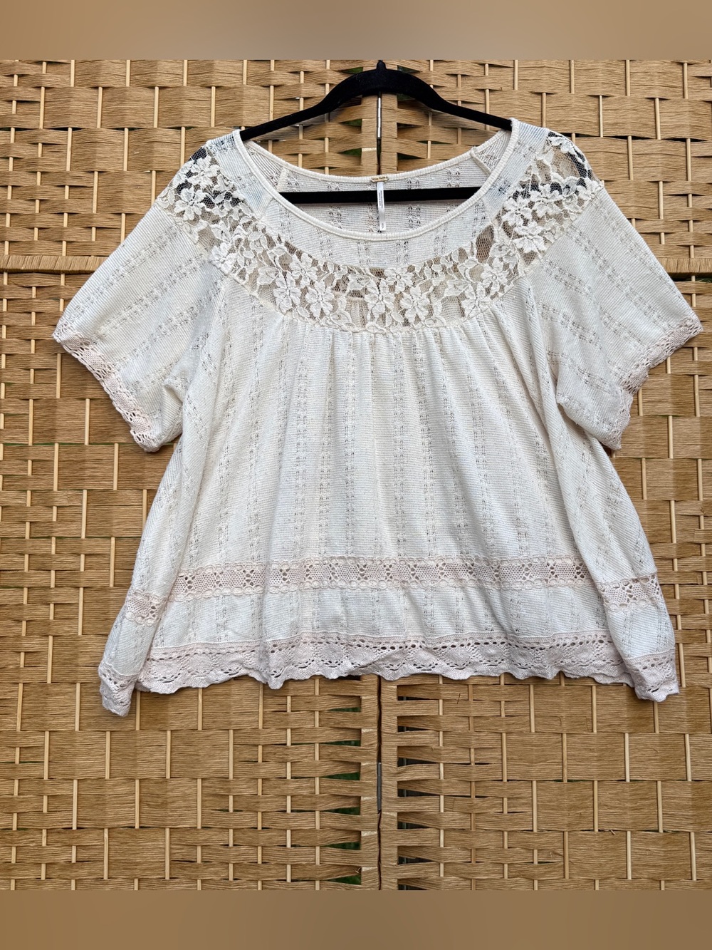 Free People Papyrus Dandelion Runaway Swing Top Womens Small Petite